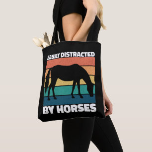 Tote Bag Facilement Distrait Par Les Amateurs De Chevaux Mi