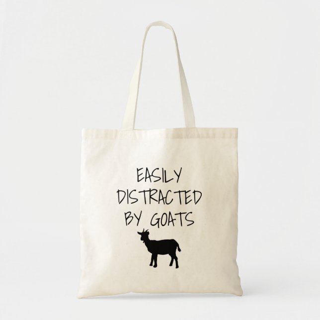 Tote Bag Facilement Distrait Par Les Chèvres (Devant)