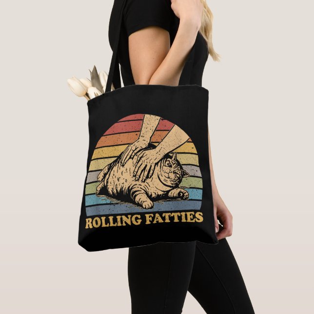 Tote Bag Factures roulantes de chat amusantes (De près)