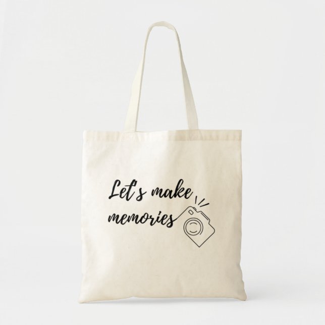 Tote Bag faisons des souvenirs avec caméra (Devant)