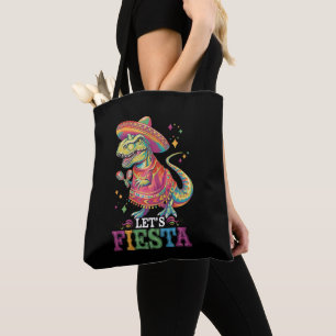 Tote Bag Faisons la fête Cinco De Mayo T Rex Dinosaure