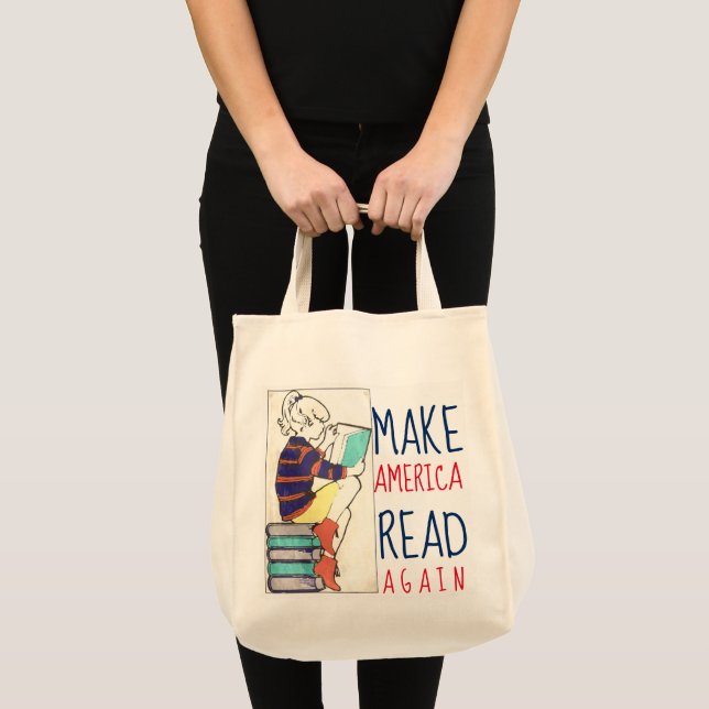 Tote Bag Faites l'Amérique lire encore l'épicerie (Devant (produit))