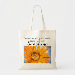 Tote Bag Faites l'art Fourre-tout d'aquarelle de tournesol