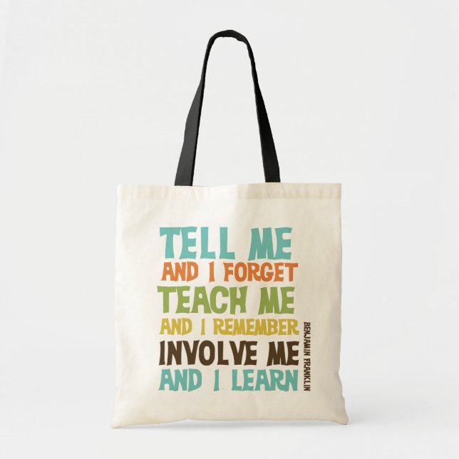 Tote Bag Faites- participermoi citation inspirée (Devant)
