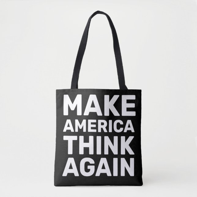 Tote Bag Faites repenser la pensée américaine mains off mou (Devant)
