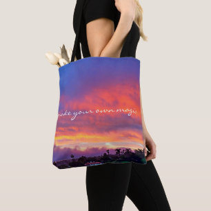 Tote Bag Faites votre propre citation magique Coucher de so