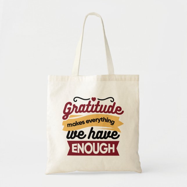 Tote Bag Faith and Gratitude Artwork – Uplifting Christian  (Devant)