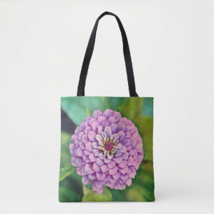 Tote Bag Faith Pom-Pom Zinnia Flower Fourre-tout