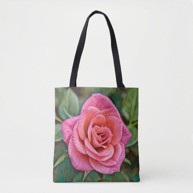 Tote Bag Faith Rose Rose Art Fourre-tout (Devant)