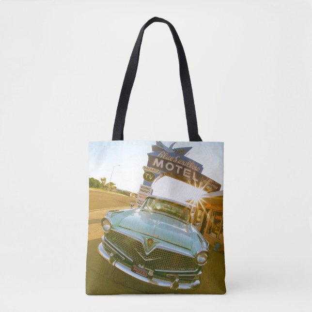 Tote Bag Fameux motel Blue Swallow sur la route 66 (Devant)