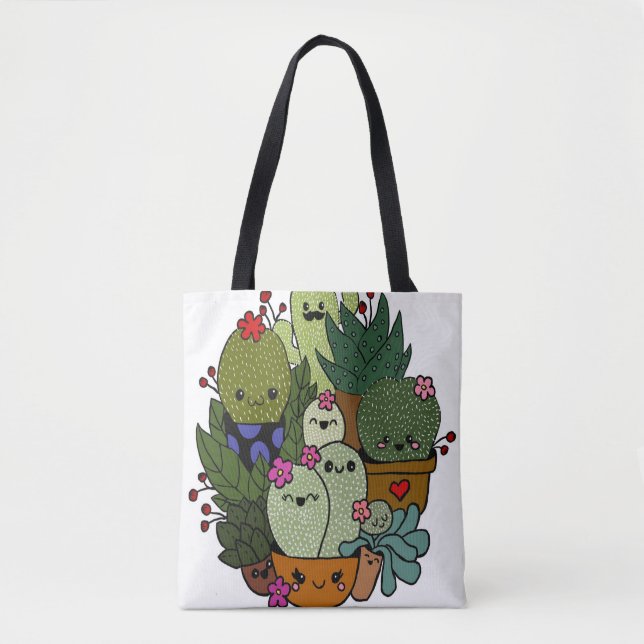 Tote Bag famille cactus (Devant)