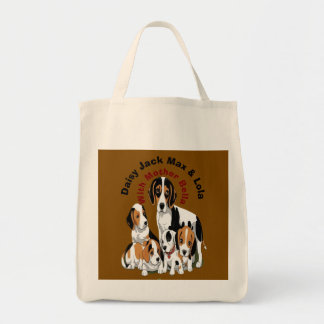 Tote Bag Famille de Chiens : Mère et Chiens -