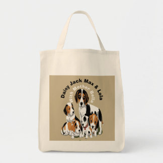 Tote Bag Famille de Chiens : Mère et Chiens -