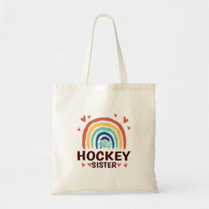 Tote Bag Famille de hockey sur glace arc-en-ciel Soeur de h