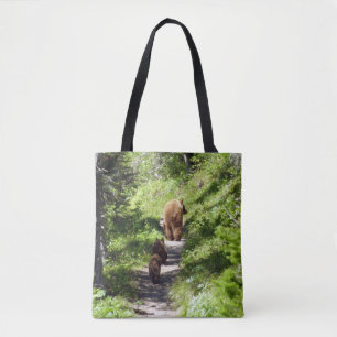 Tote Bag Famille d'ours brun