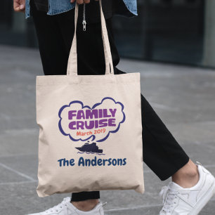 Tote Bag Famille Personnalisée Voyage de croisière Vacances