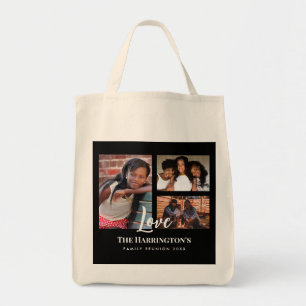 Tote Bag Famille Réunion 3 Section Photo Collage Black Fram