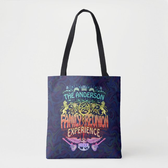 Tote Bag Family Reunion Band Retro les années 70 Concert Lo (Devant)