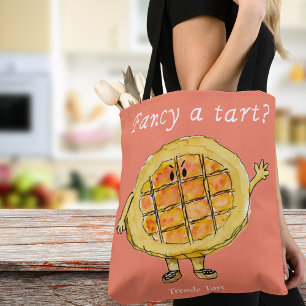 Tote Bag Fancy a Tart Funny Treacle Quirky Weird Art Humour