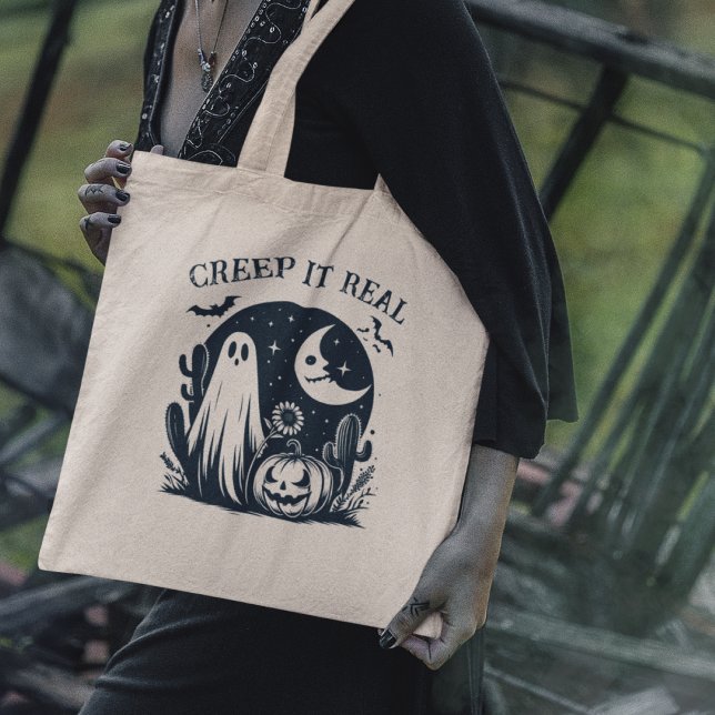 Tote Bag Fantôme d'Halloween réel (Créateur téléchargé)
