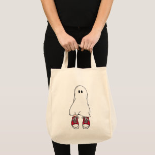 Tote Bag Fantôme en Basket rouge