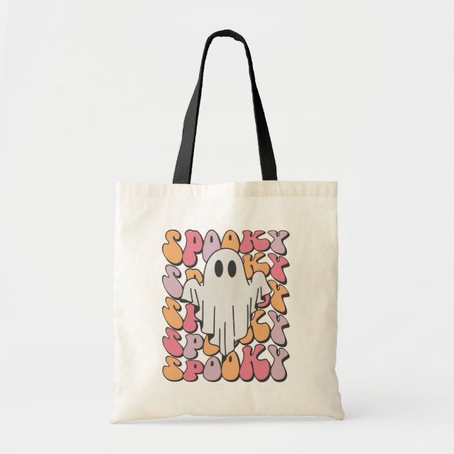 Tote Bag Fantôme rétro éffrayant (Devant)