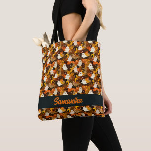 Tote Bag Fantômes et Feuilles d'automne