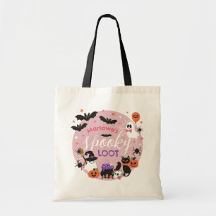 Tote Bag Fantômes roses chauves-souris Éffrayant Loot Girl