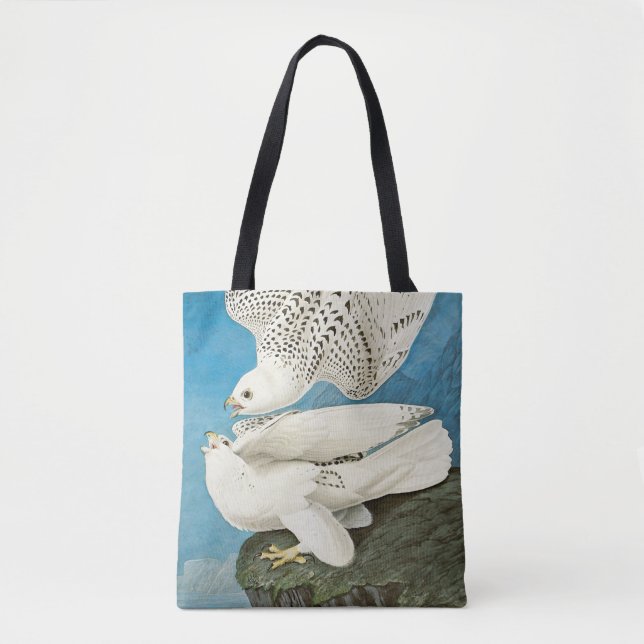 Tote Bag Faucons gerfauts, alias Gerfalcons par John James  (Devant)