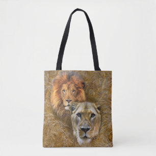 Tote Bag Faune - Lion & Lionne