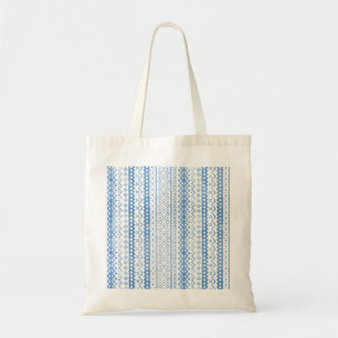 Tote Bag Faux Fair Isle Knitwear Aquarelle Cosy Cabincore