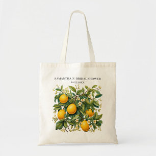 Tote Bag Faveurs de thème citron pour une fête de mariage