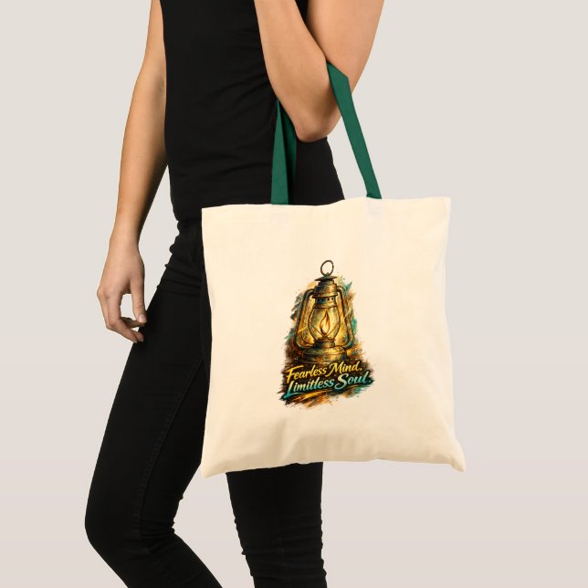 Tote Bag Fearless Mind Limitless Soul Inspirational Lantern (Devant (produit))