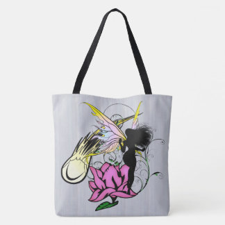 Tote Bag Fée d'ombre rose