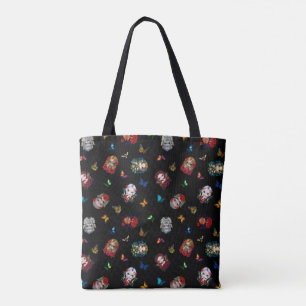 Tote Bag Fées étranglantes et papillons (noir)