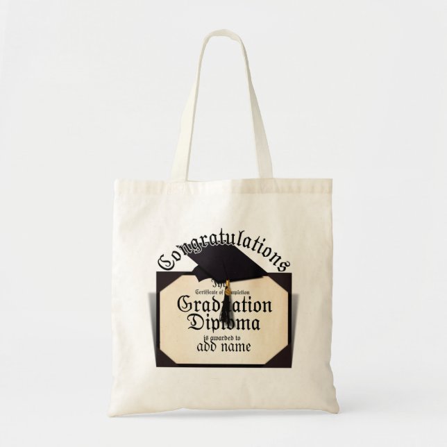 Tote Bag Félicitation ! Certificat de fin de diplôme (Devant)