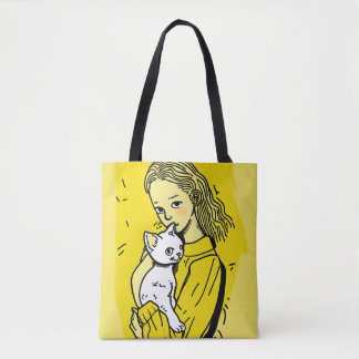 Tote Bag "Feline Friend Carryall : Chic Fourre-tout"