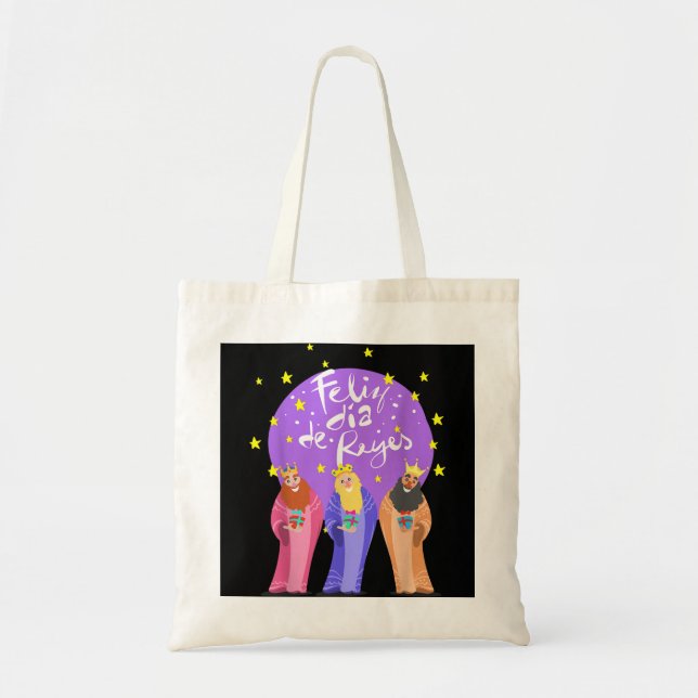 Tote Bag Feliz Dia De Reyes Noël Joyeux Trois Rois Da (Devant)