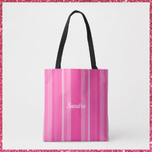 Tote Bag Feminine à rayures roses mignonnes