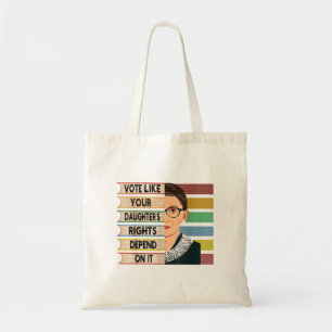 Tote Bag Feministe Ruth Bader Ginsburg RBG Citation Girl Wi