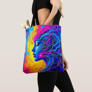Tote Bag Femme Abstraite Dreamy Colorful