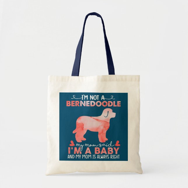 Tote Bag Femme Bernedoodle Maman Bébé Funny Bernedoodle Chi (Devant)