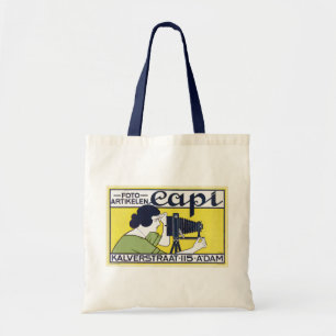Tote Bag Femme caméra, photographe, Van Caspel
