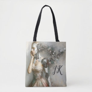 Tote Bag Femme Cyborg Féminine Art Personnalisé Ai
