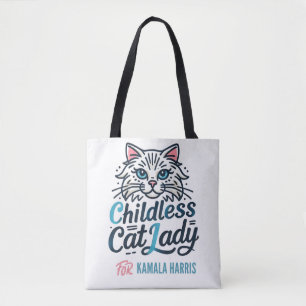 Tote Bag Femme de chat sans enfant pour Kamala Harris