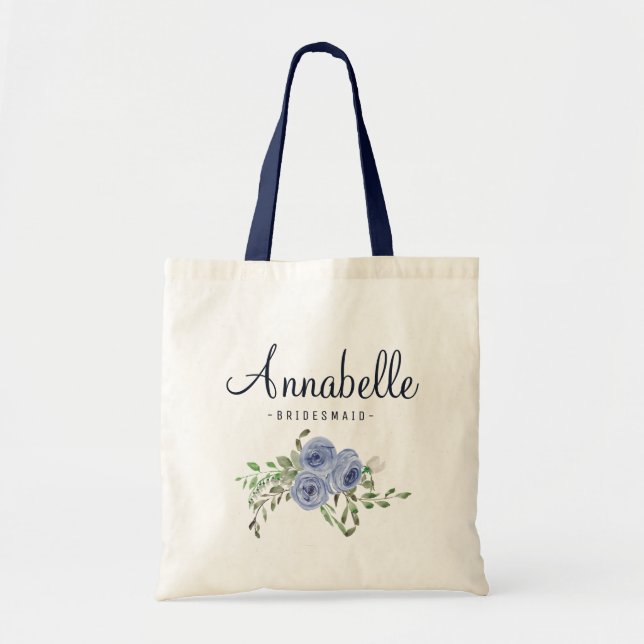 Tote Bag Femme d'honneur Rustique Florale Personnalisée (Devant)