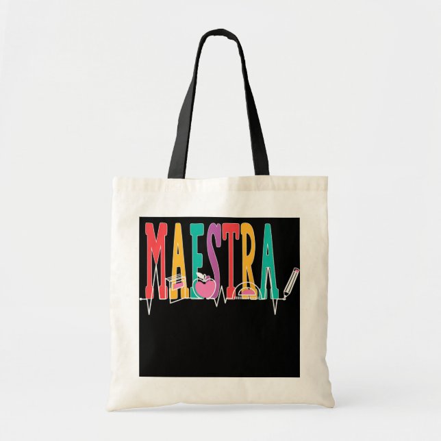 Tote Bag Femme Enseignante Espagnole Vibe Regalos Para Maes (Devant)