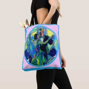 Tote Bag Femme et gentleman des années 1920 sur la piste de