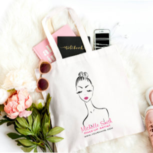 Tote Bag Femme face maquillage entreprise d'artiste marque