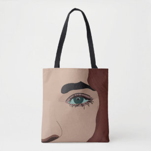 Tote Bag Femme Fille Visage Oeil